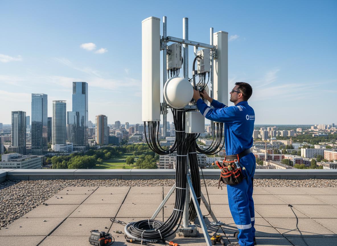 Наш техник устанавливает оборудование